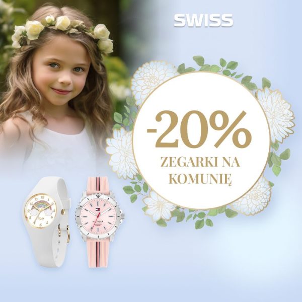 grafika promocyjna Swiss zegarki na komunię